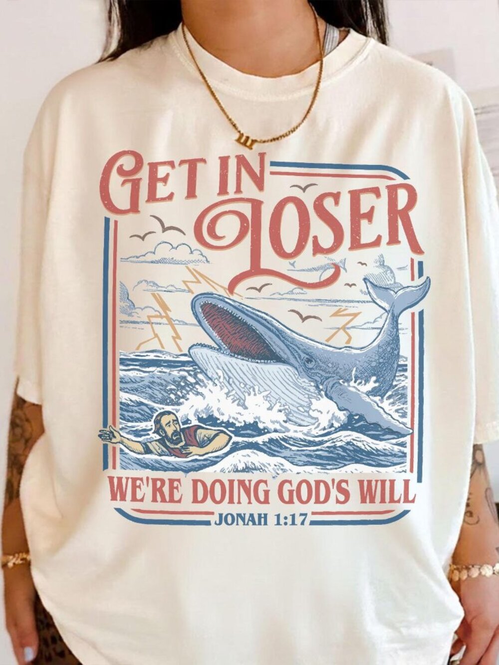 Get In Loser We’re Doing God’s Will Funny Christian Bible Shirt